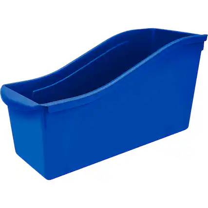 Front. Storex - Storex Large Book Bin, Blue.