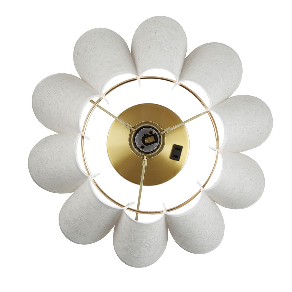 Angle. Luckbyte - Gold Tap-Control Dimmable Accent Table Lamp with Power Outlet.