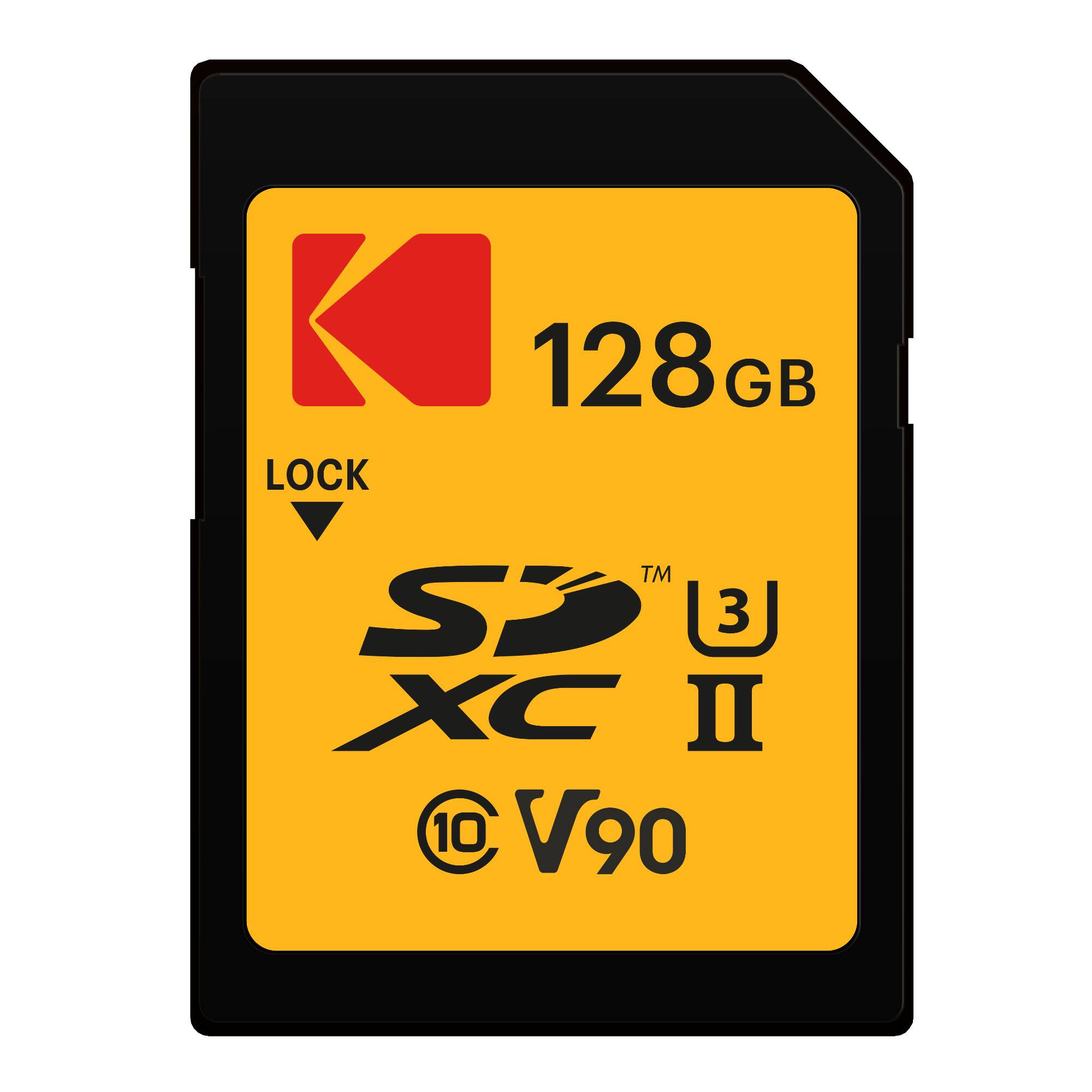 LOCK  
128GB  
SD™  
XC II  
V90  
10