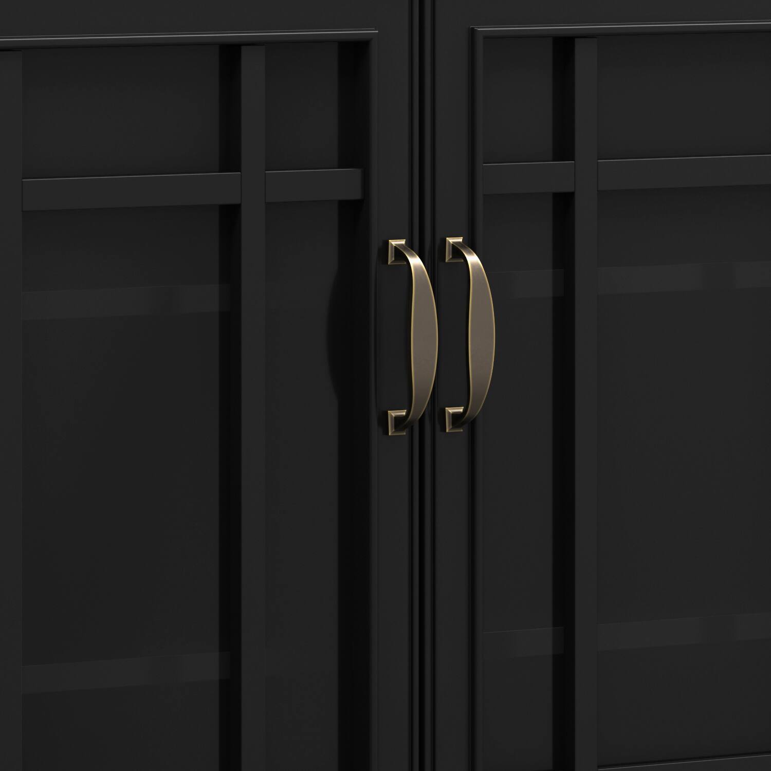Alt View 13. Simpli Home - Connaught Tall Storage Cabinet - Black.