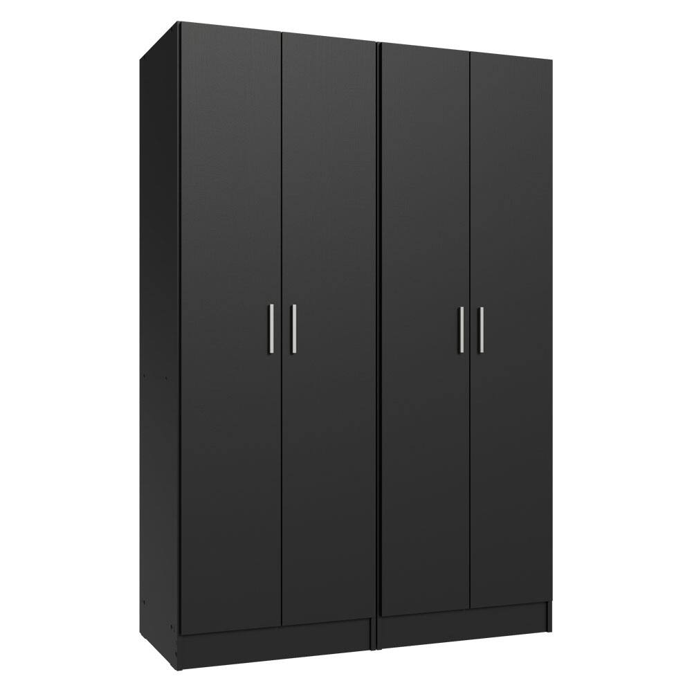 Angle. Madesa - Madesa Garage Storage Cabinet Set 4 Doors 8 Utility Shelves 47"L Organization Unit for Garage and Tools - Black - Black.