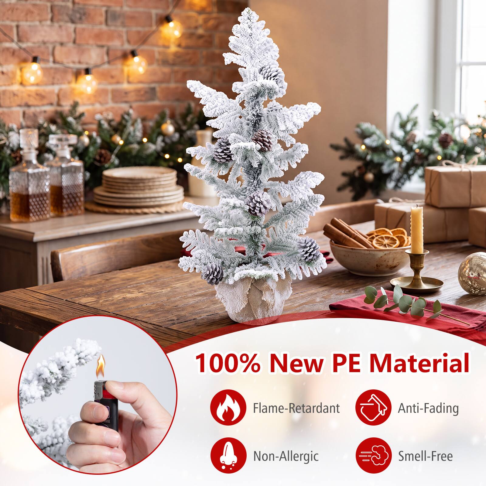 100% New PE Material  
Flame-Retardant  
Anti-Fading  
Non-Allergic  
Smell-Free
