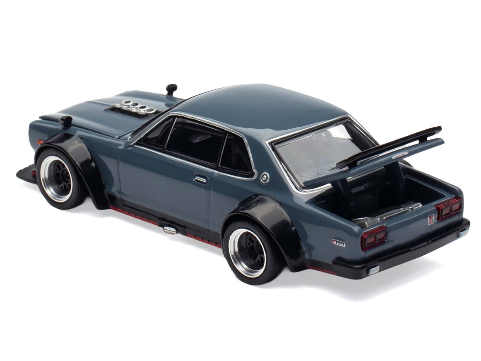 Alt View 4. Pop Race - Skyline GT-R V8 Drift "Hakosuka" RHD Gray "Tokyo Auto Salon Hong Kong 2025" Special Edition 1/64 Model Car by Pop Race.