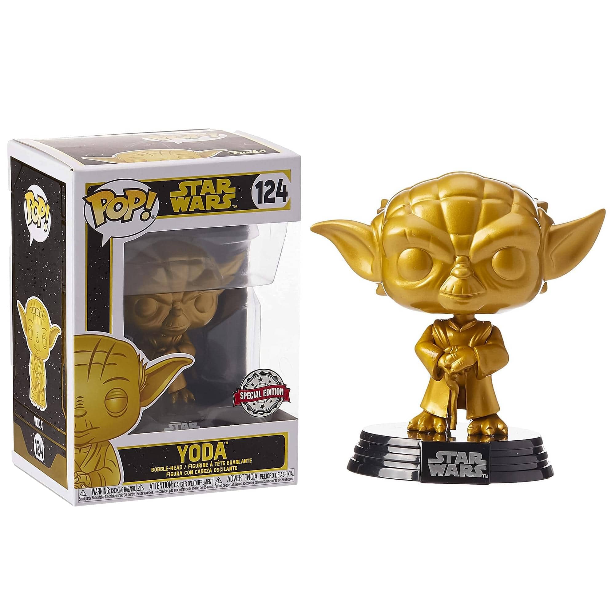 Star Wars Funko POP 4 Inch Vinyl Figure | Metallic Yoda - Gold