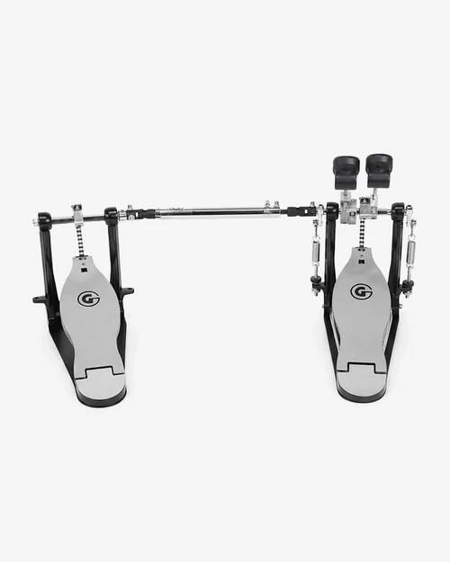 Front. Gibraltar Hardware - 4000 Series Chain Drive Double Bass Drum Pedal, Lightweight Design, with G-Style Footboards & Smooth Response.