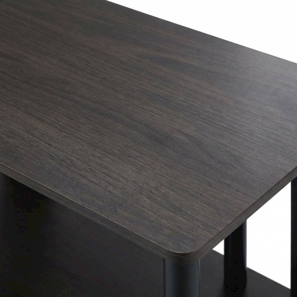 Alt View 1. FurniFact - Walnut Bookcase with Spacious Shelving for Living Room and Office - WALNUT/BLACK.