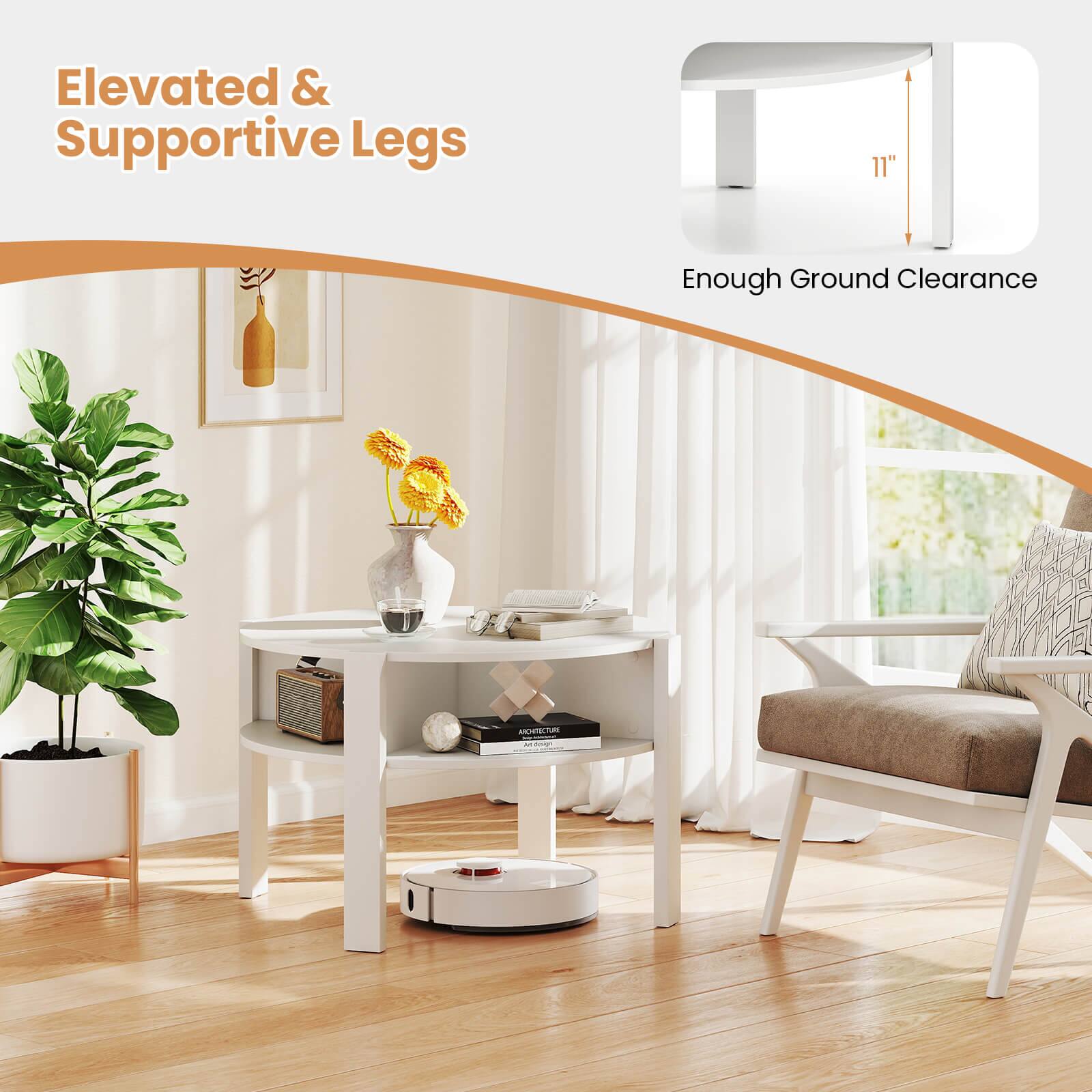 Elevated & Supportive Legs

Enough Ground Clearance

11"