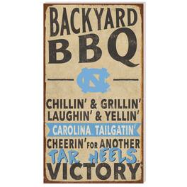 Jardine - North Carolina Tar Heels 11'' x 20'' Indoor/Outdoor BBQ Sign - Tan