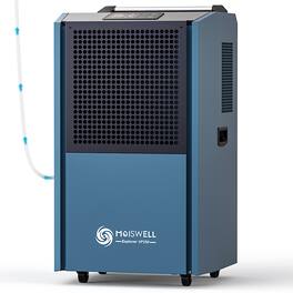 Moiswell - 250 Pints 8,500 sq.ft. Commercial Dehumidifier with Pump Drain Hose Portable for Basement Warehouse