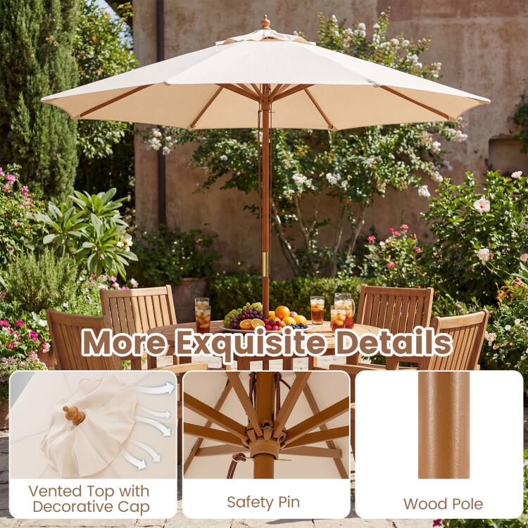 More Exquisite Details

- Vented Top with Decorative Cap
- Safety Pin
- Wood Pole