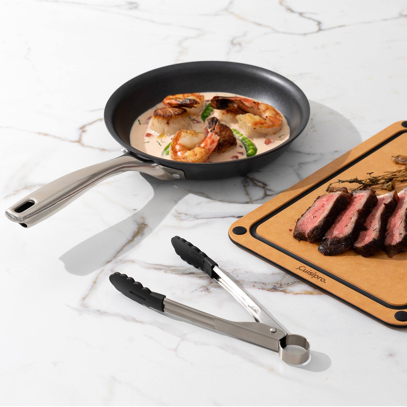 Alt View 2. Cuisipro - Silicone Mini Tongs, Black - Black.