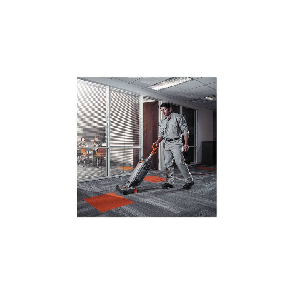 Left. Hoover - CH54115 HushTone 10 Amp 15 in. Vacuum Cleaner with Intellibelt - Orange/Gray - Gray/Orange.