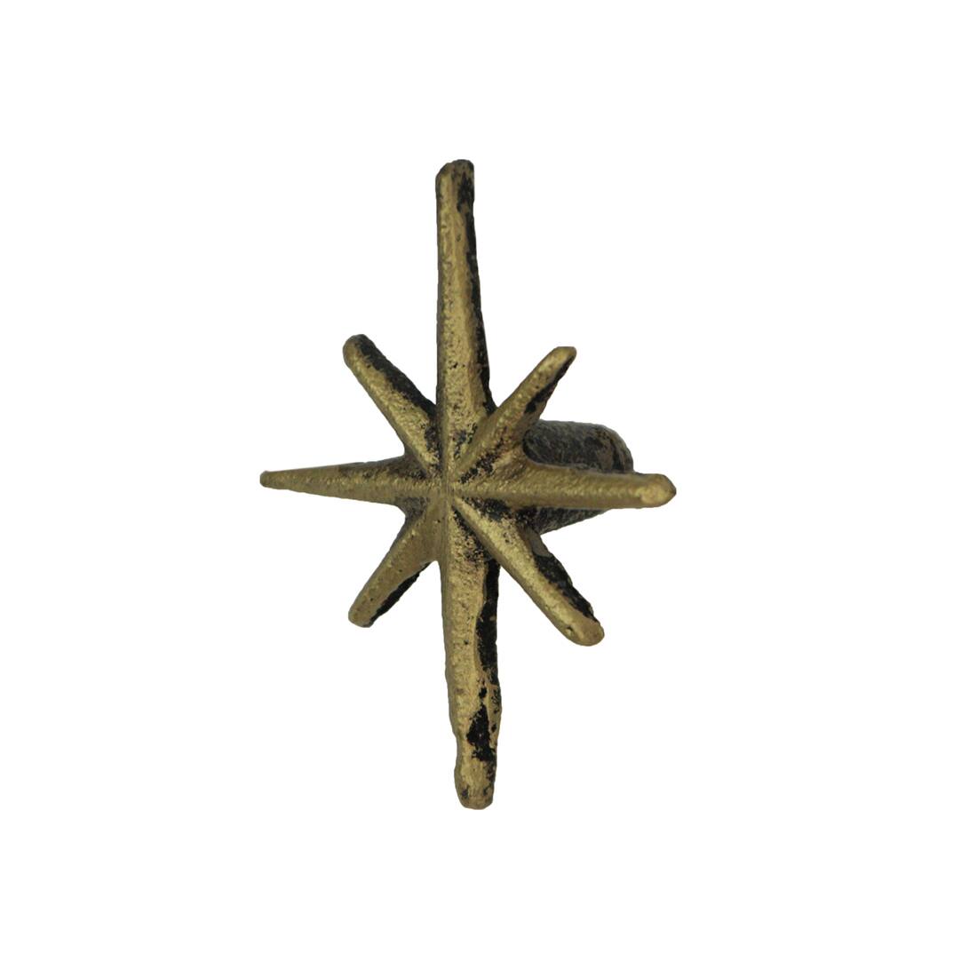 Alt View 2. Zeckos - Set of 6 Antique Gold Finish Mid Century Modern Starburst Drawer Pulls Knobs - Gold.