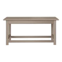 WestinTrends - Malibu 35" length outdoor Coffee table for Adirondack chair - Weathered Wood