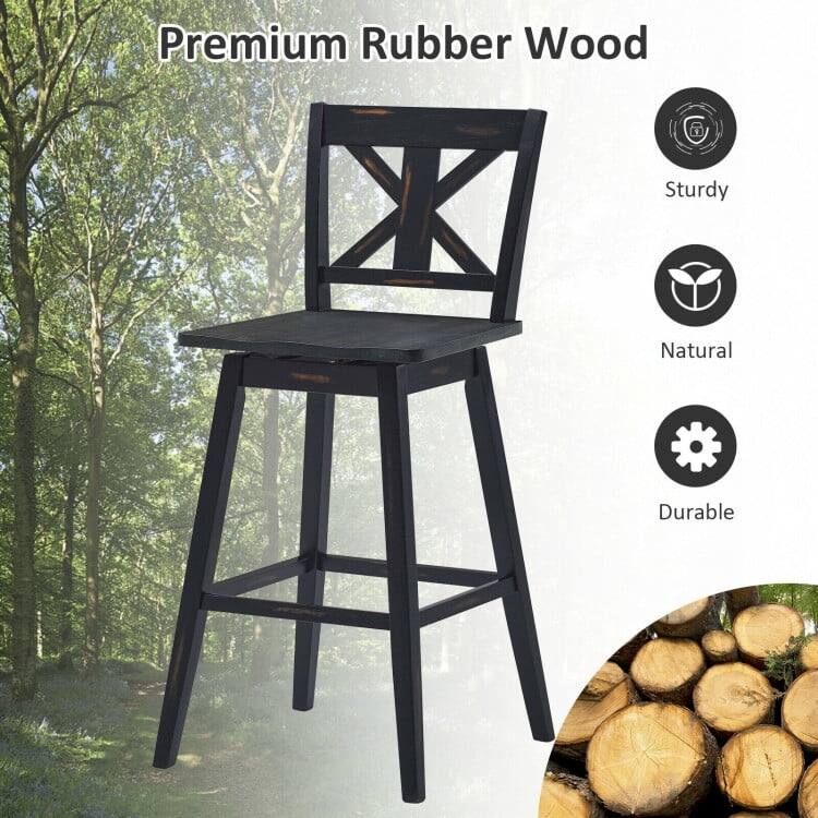 Premium Rubber Wood  
Sturdy  
Natural  
Durable
