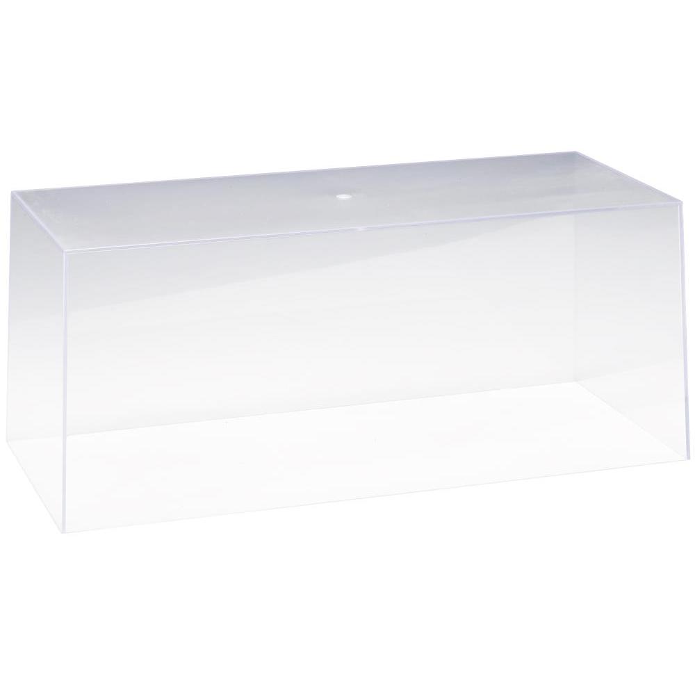 Left. Autoart - Collectible Display Show Case for 1/18-1/24 Scale Model Cars with Black Plastic Base by Autoart - Black.