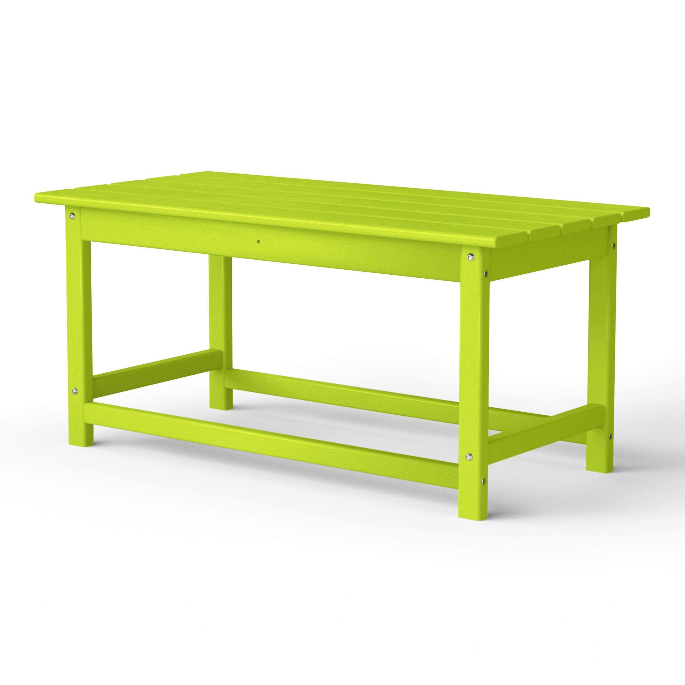 Back. WestinTrends - WestinTrends Malibu 35" length outdoor Coffee table for Adirondack chair - Lime.
