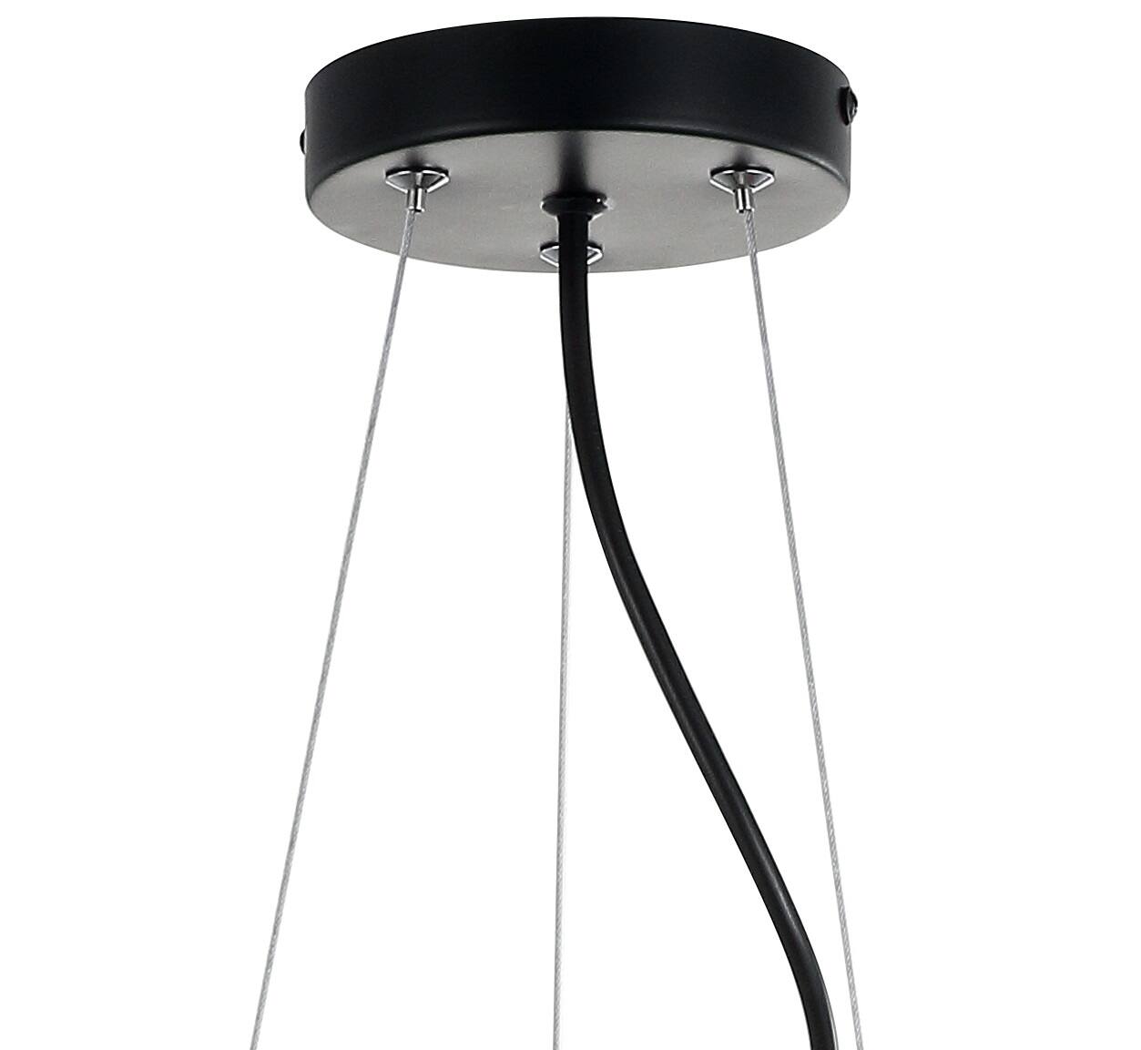 Alt View 5. Jonathan Y - Loki 22" 3-Light Adjustable Metal LED Chandelier, Brushed Nickel/Black - Brushed Nickel/Black.