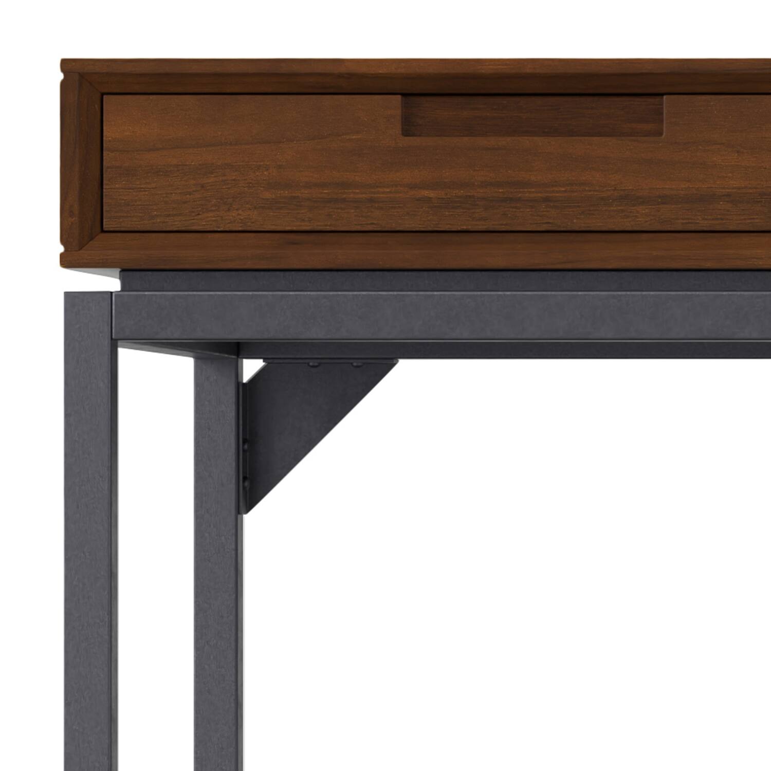 Alt View 7. Simpli Home - Banting SOLID WOOD Industrial 72 inch Wide Desk in Walnut - Walnut Veneer.