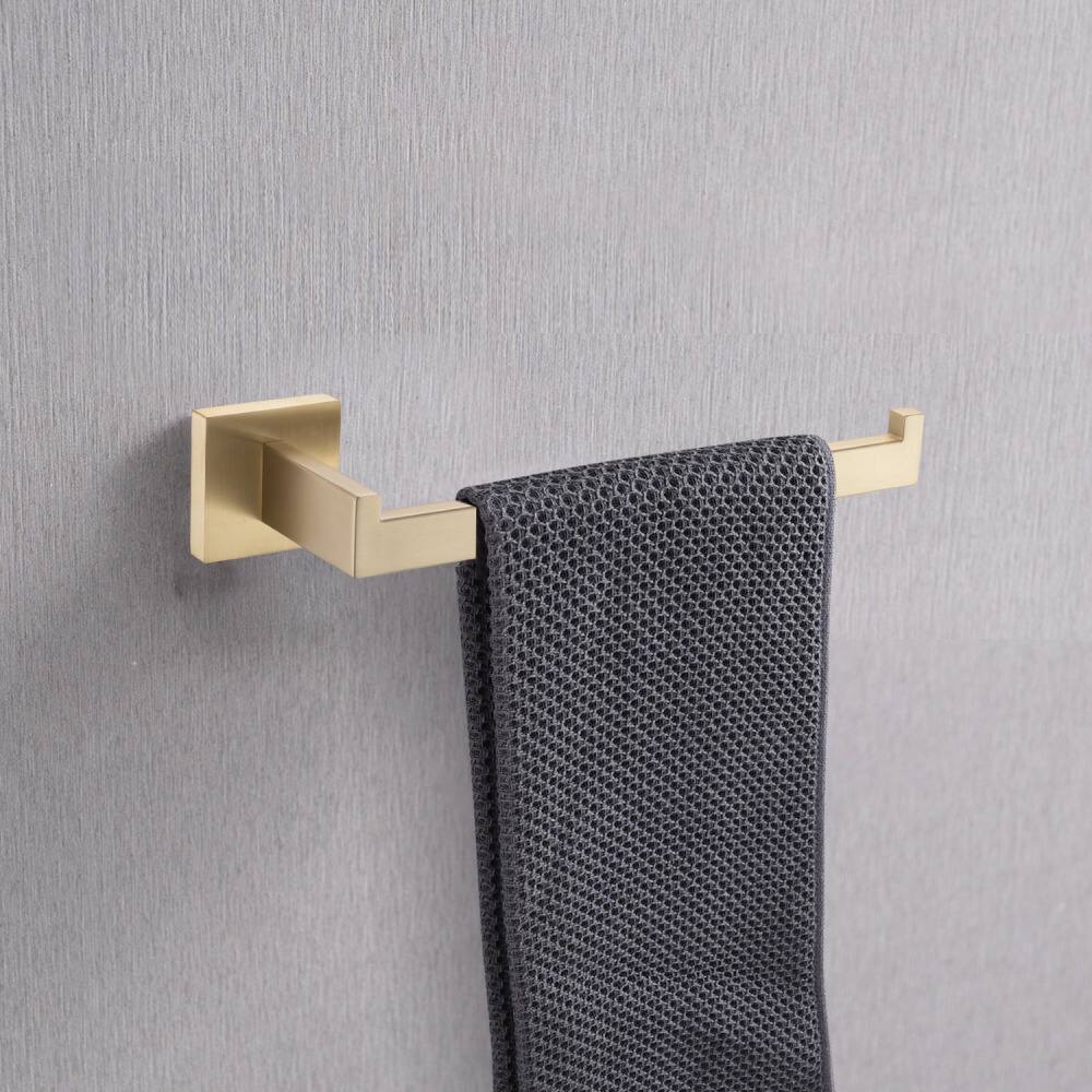 Alt View 1. JUJABU - 4- Piece Bathroom Hardware Set Brushed Gold - Brushed Gold.