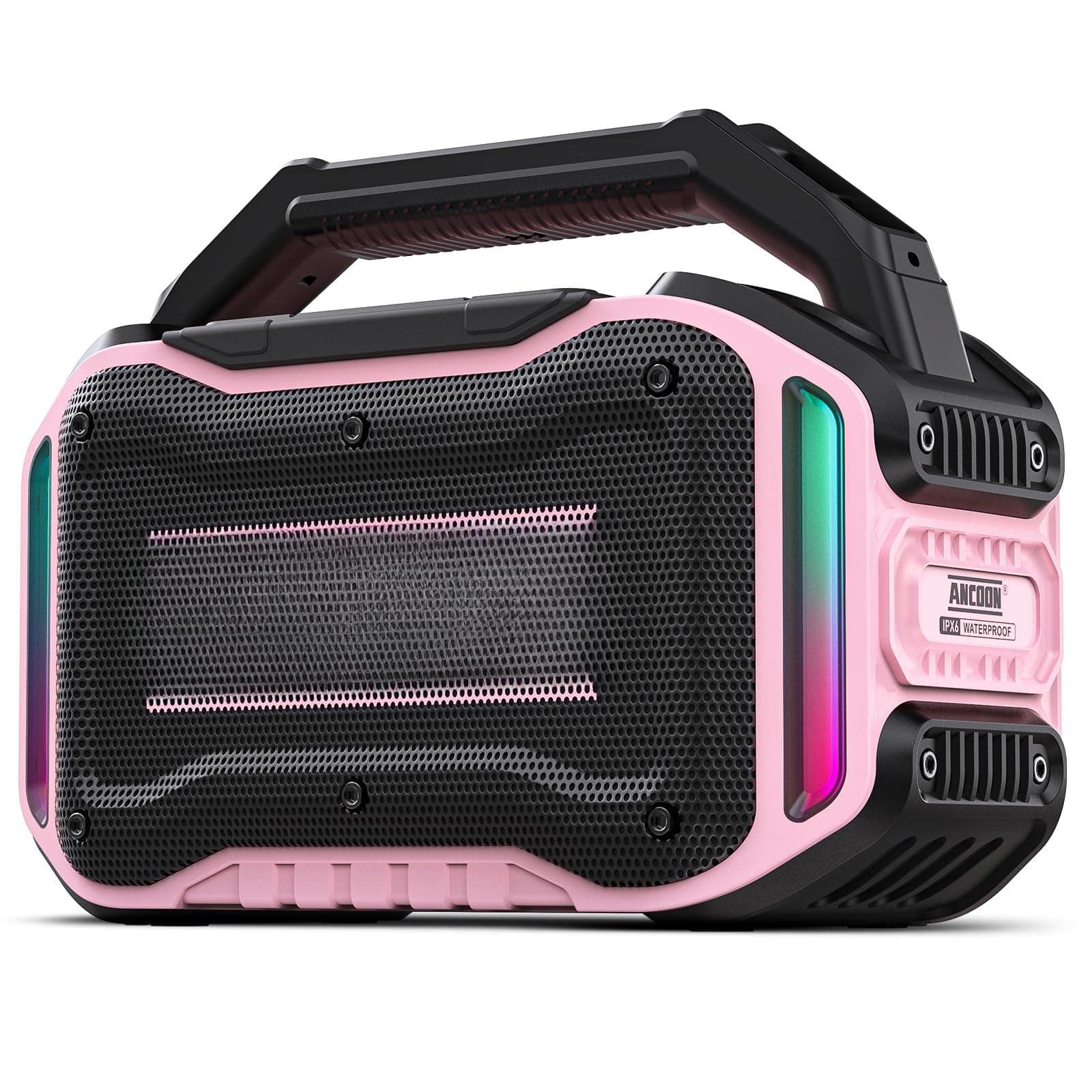 Dazzling Pops - Speakers Wireless 80w peak Loud With Bass 20h Playtime Ipx6 Waterproof Large Jobsite For Work Outdoor - Pink
