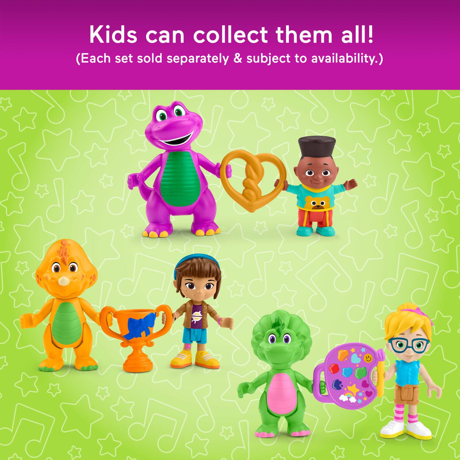 Kids can collect them all! (Each set sold separately & subject to availability.)