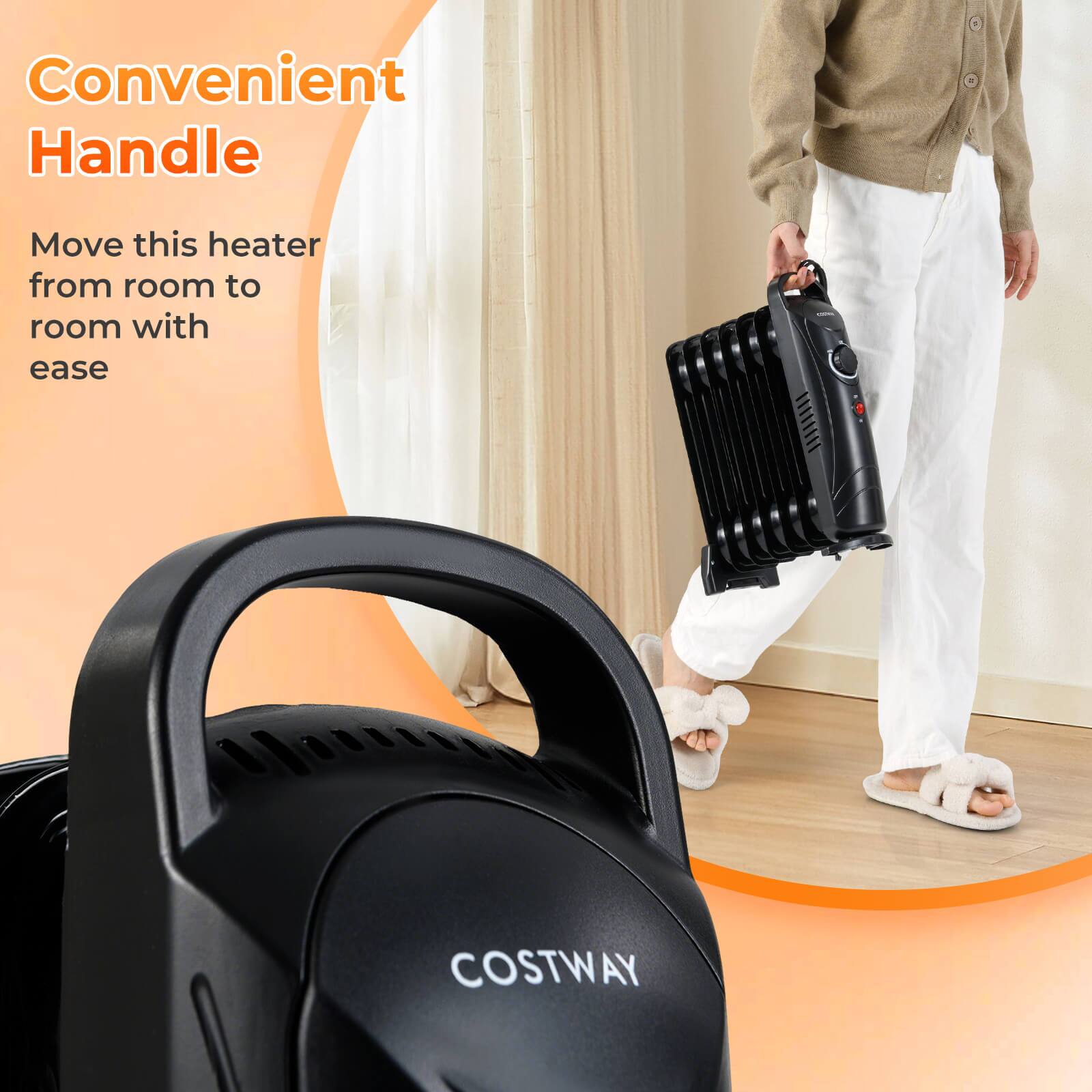 Convenient Handle
Move this heater from room to room with ease
COSTWAY