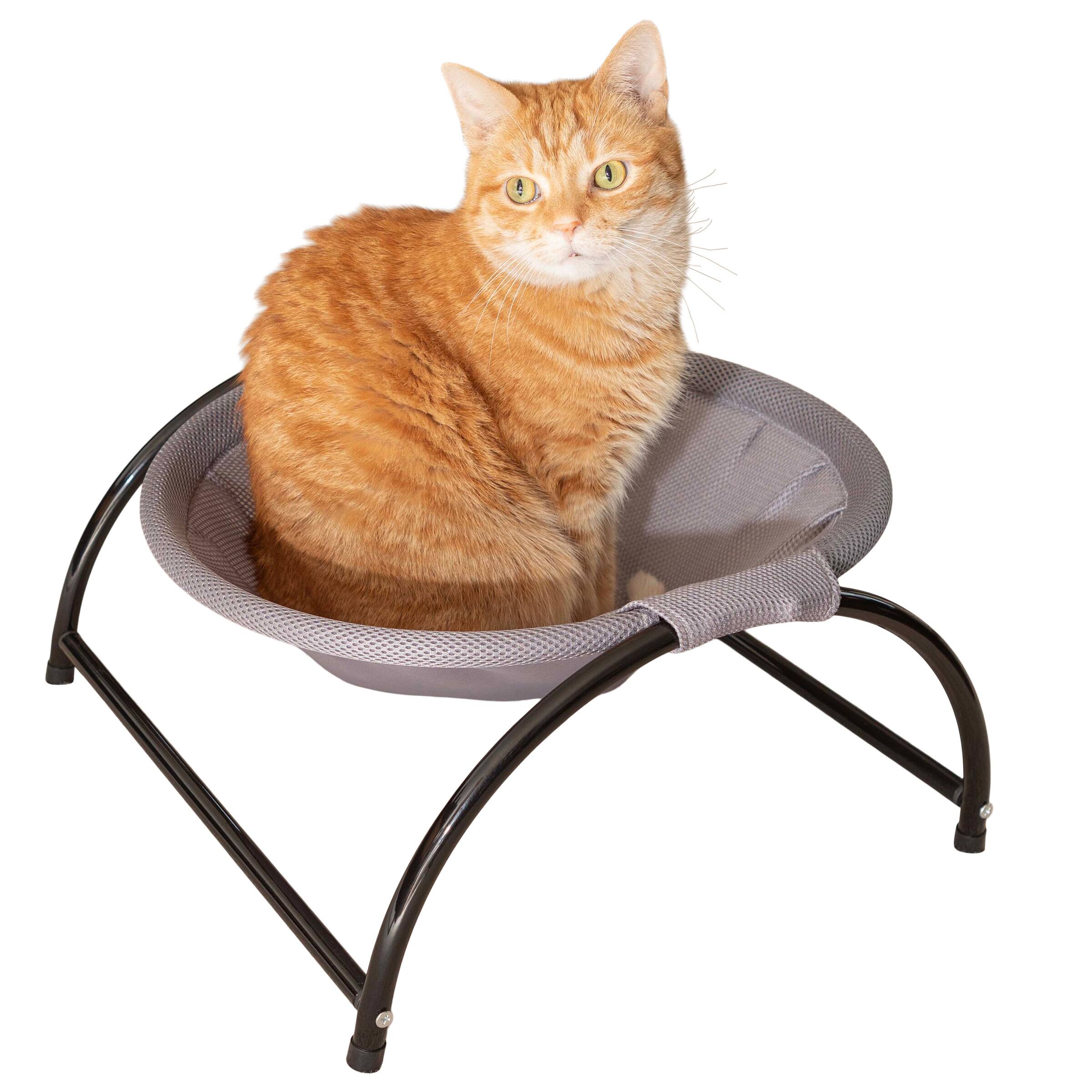 Alt View 5. PetMaker - Cat Hammock for Pets up to 33lbs - Gray and Black.
