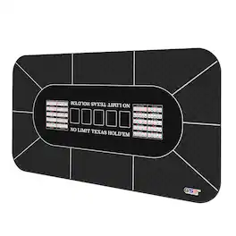 GSE Games & Sports Expert - 70" x 35" Casino Texas Hold'em Tabletop Layout Mat with Carrying Bag, Non-Slip Rubber Layout Mat