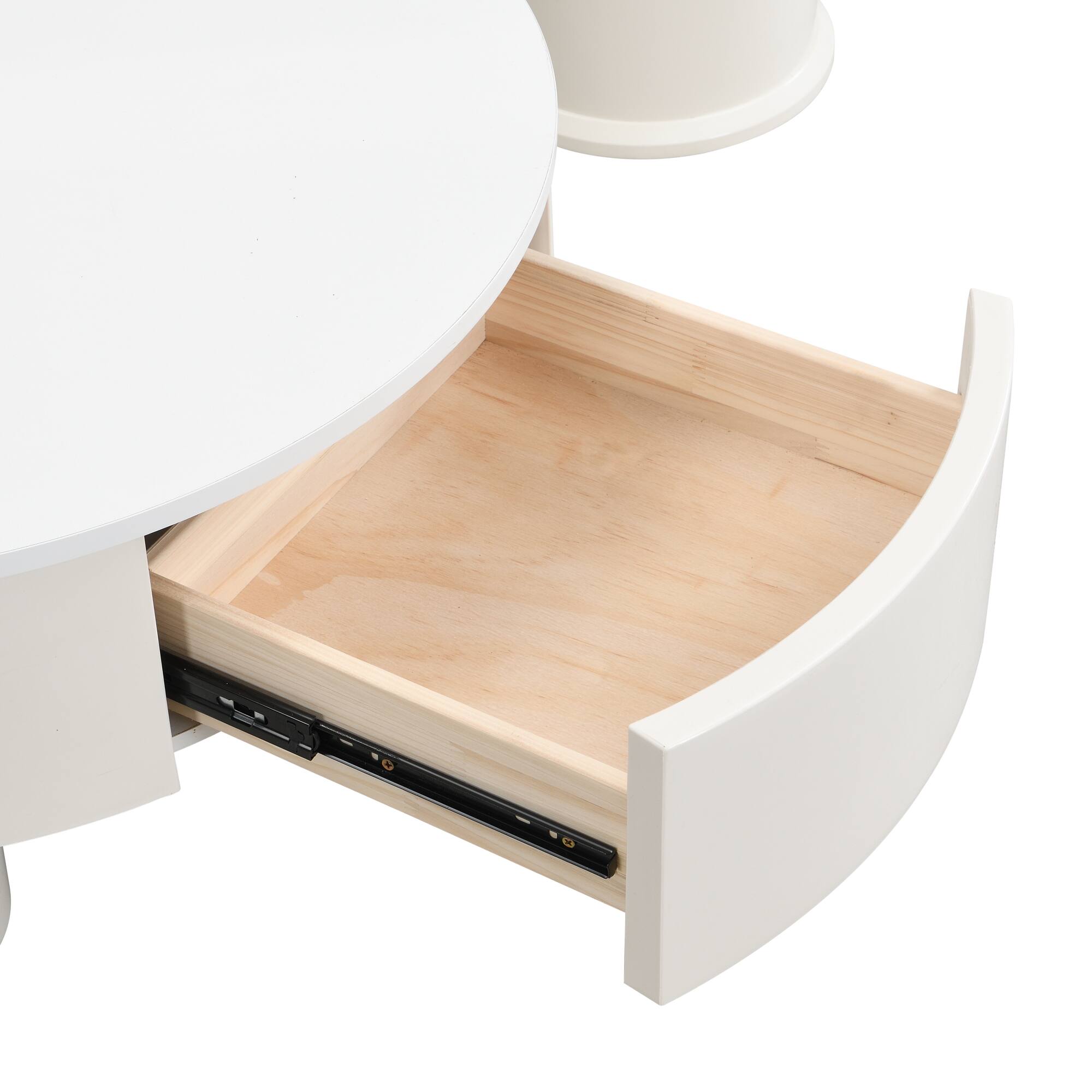 Alt View 5. APRILSOUL - Inverted Triangular Mirror Square Table Crystal Diamond Inlaid Coffee Table Silver Glass Side Table Corridor - white.