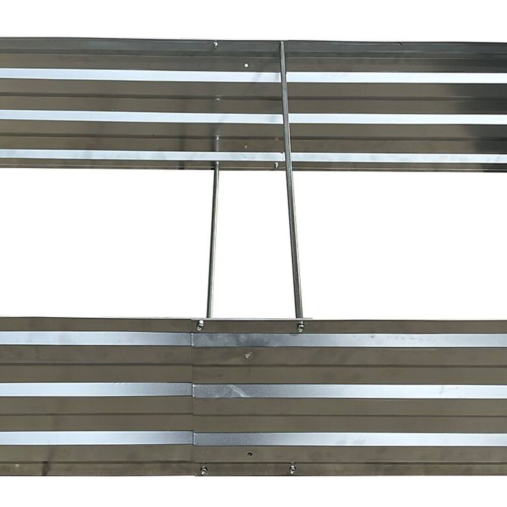 Alt View 8. Yard Tuff - Yard Tuff Galvanized Steel Raised Garden Bed, Modern Outdoor Planter Box, Silver - Silver.