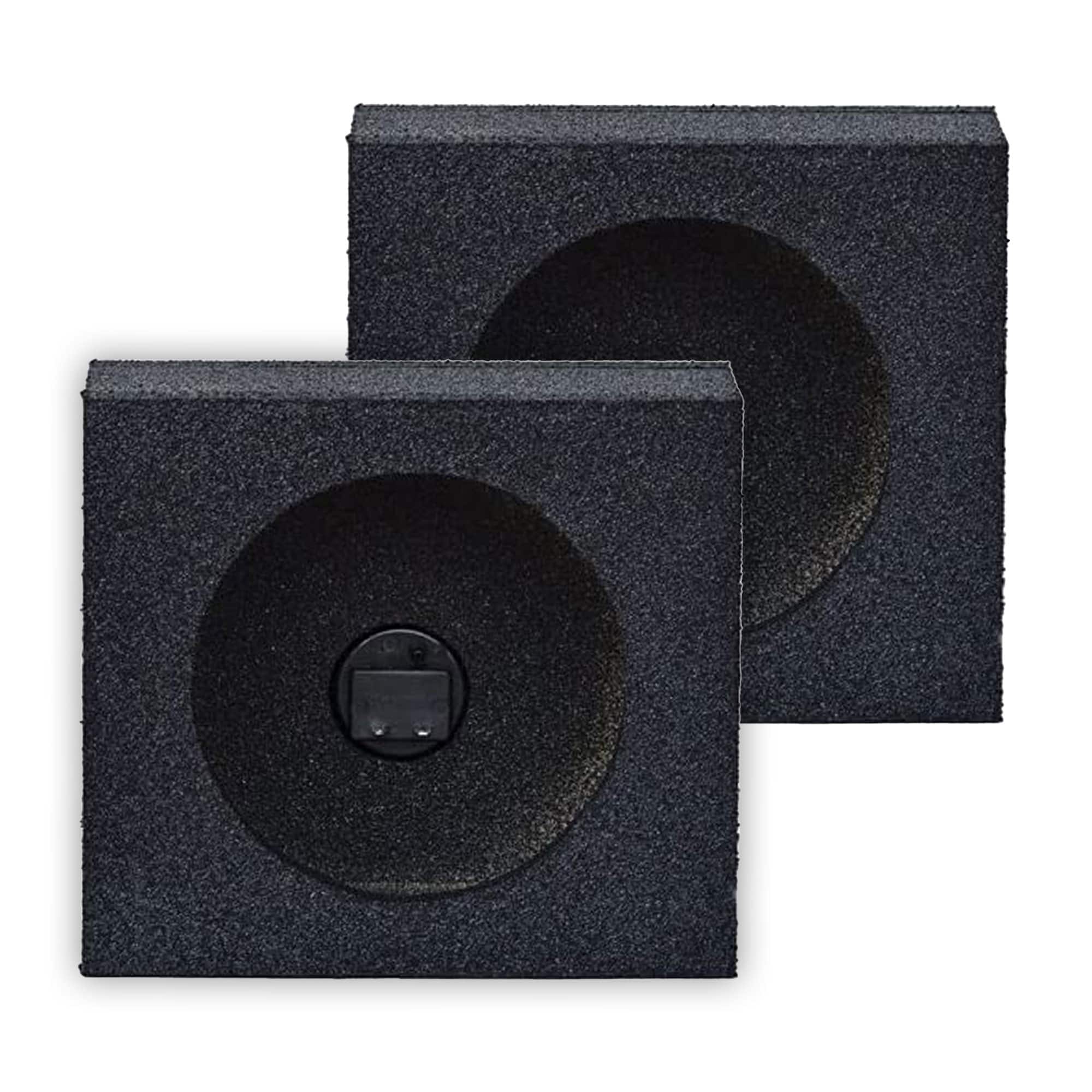 QPower - QBomb QBTW6.5 Single 6.5" Bedliner Spray Car Speaker Enclosures, 2 Pack - Black