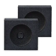 Front. QPower - QPower QBomb QBTW6.5 Single 6.5" Bedliner Spray Car Speaker Enclosures, 2 Pack - Black.