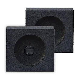 QPower - QBomb QBTW6.5 Single 6.5" Bedliner Spray Car Speaker Enclosures, 2 Pack - Black