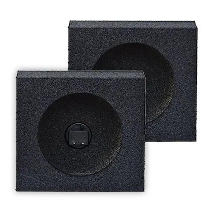 Front. QPower - QPower QBomb QBTW6.5 Single 6.5" Bedliner Spray Car Speaker Enclosures, 2 Pack - Black.