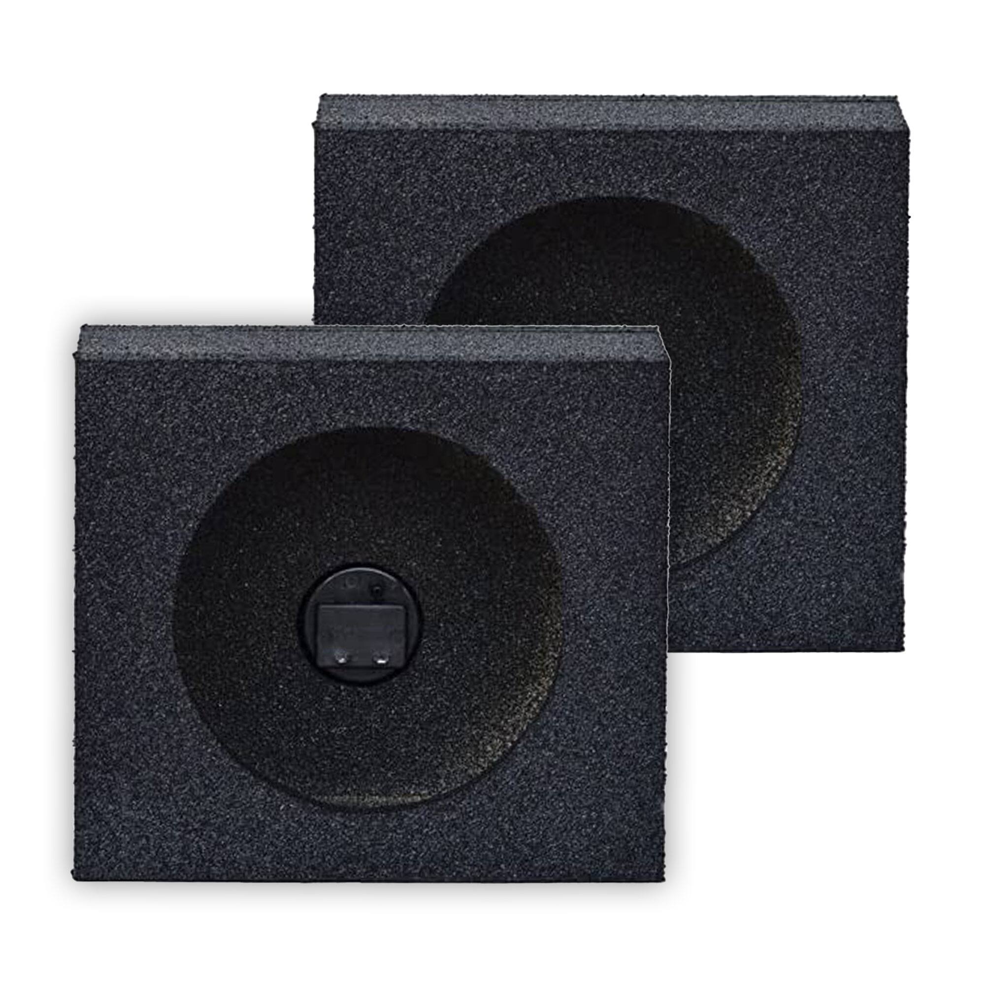 Front. QPower - QPower QBomb QBTW6.5 Single 6.5" Bedliner Spray Car Speaker Enclosures, 2 Pack - Black.