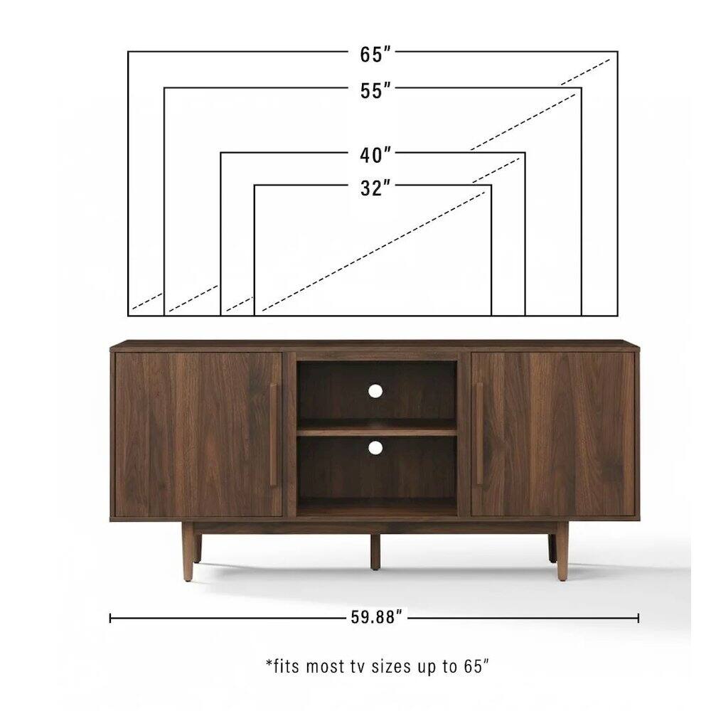 65" 55" 40" 32" 59.88" *fits most tv sizes up to 65"