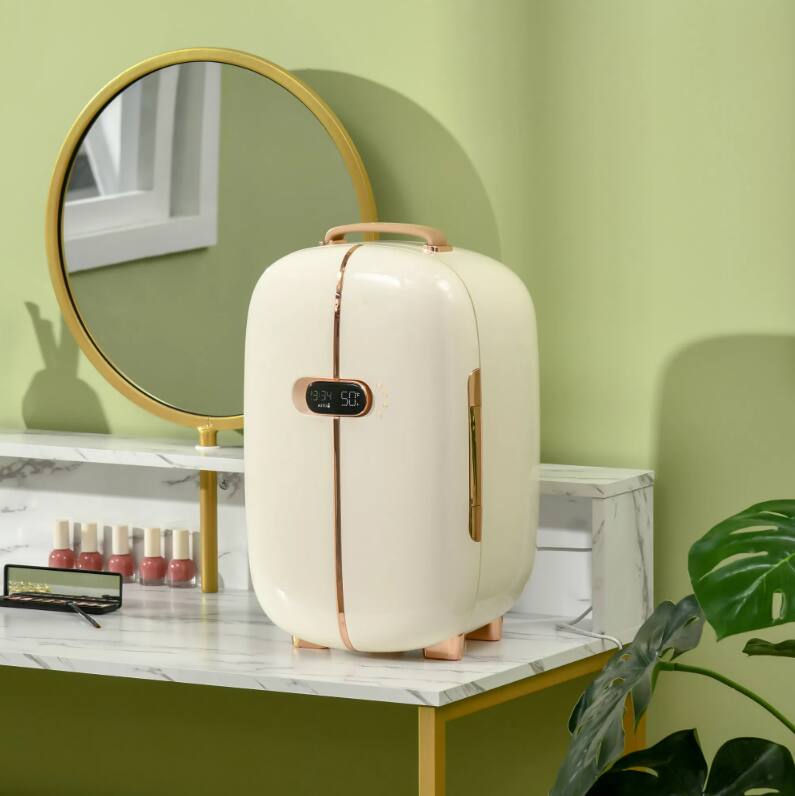 Alt View 4. Sweet - 12L Professional Skincare Fridge, Dual Doors, LED, Timer, Cooler/Warmer, White, Beauty Use - White.