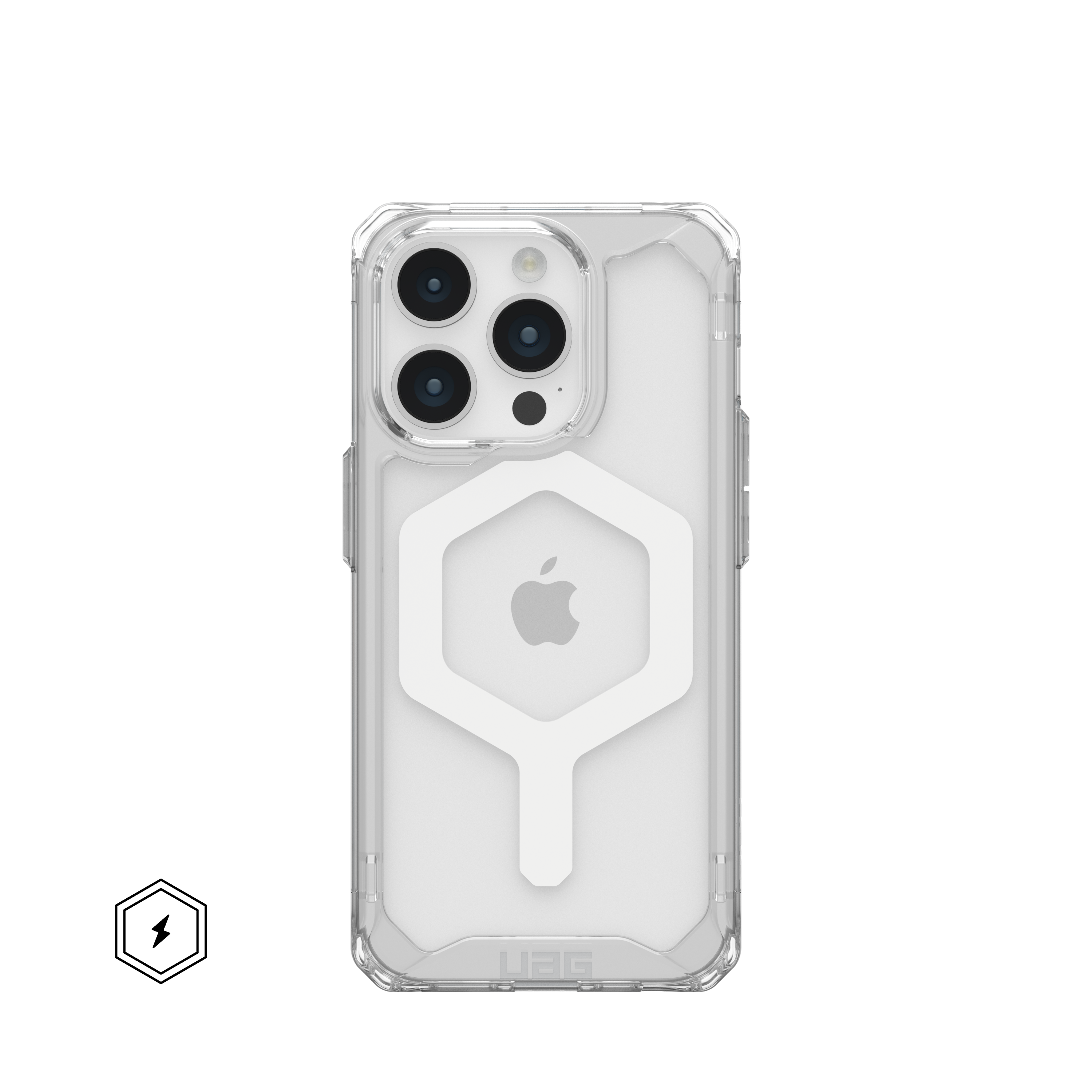 Front. UAG - Plyo Pro Series Case with Magsafe for Apple iPhone 15 Pro - Ice/White.