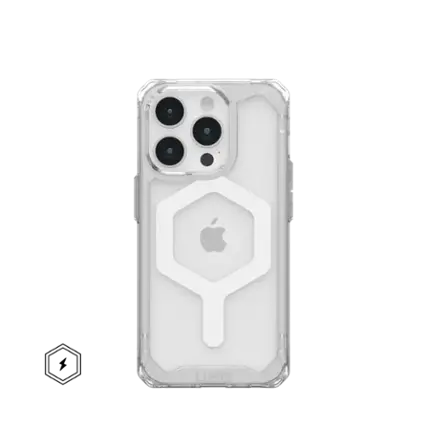 Front. UAG - Plyo Pro Series Case with Magsafe for Apple iPhone 15 Pro - Ice/White.