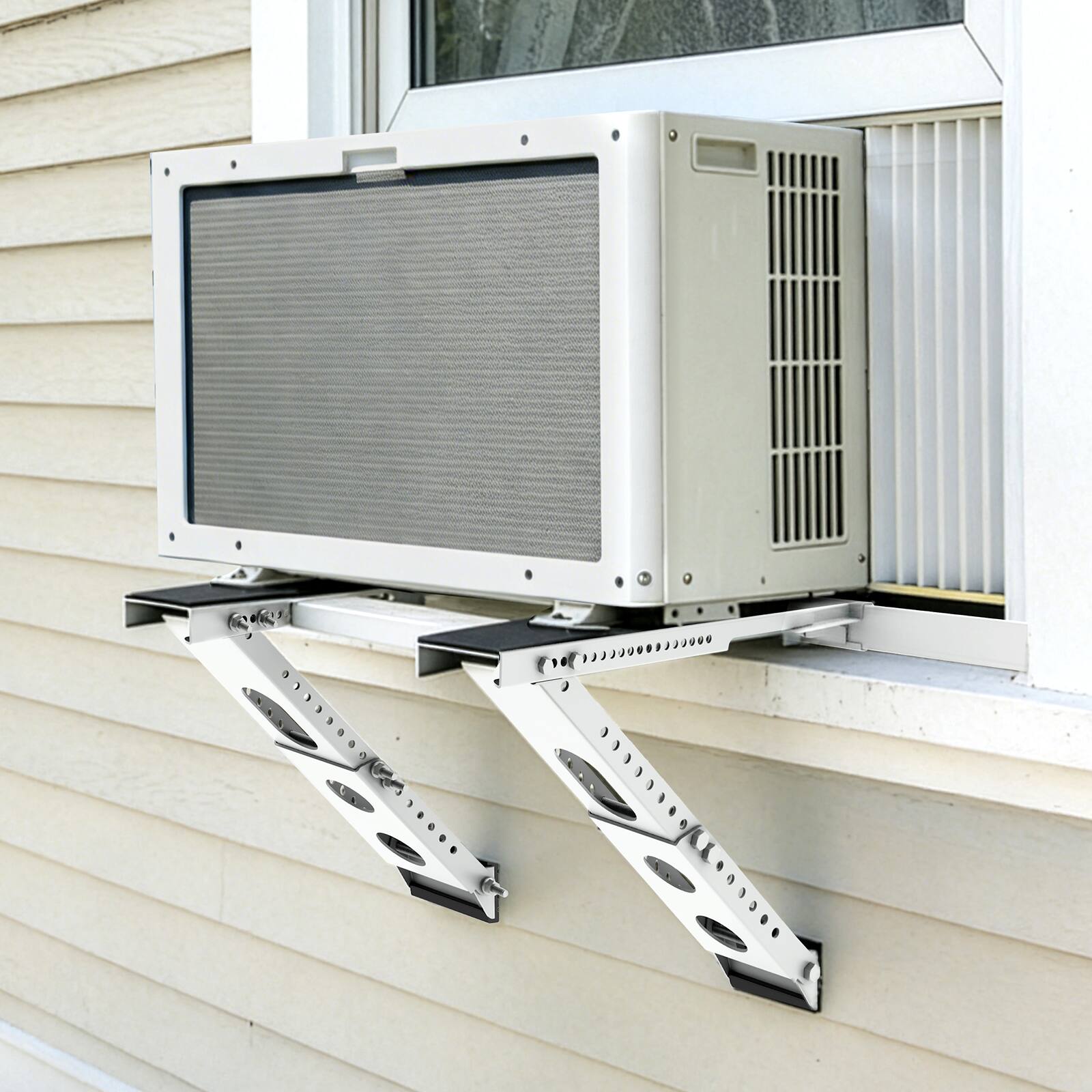 Alt View 10. Winado - No-Drill Quick Setup Window AC Bracket, Heavy Duty Steel Support Bracket for Window Air Conditioner, Holds Up to 220 lbs - Silver.