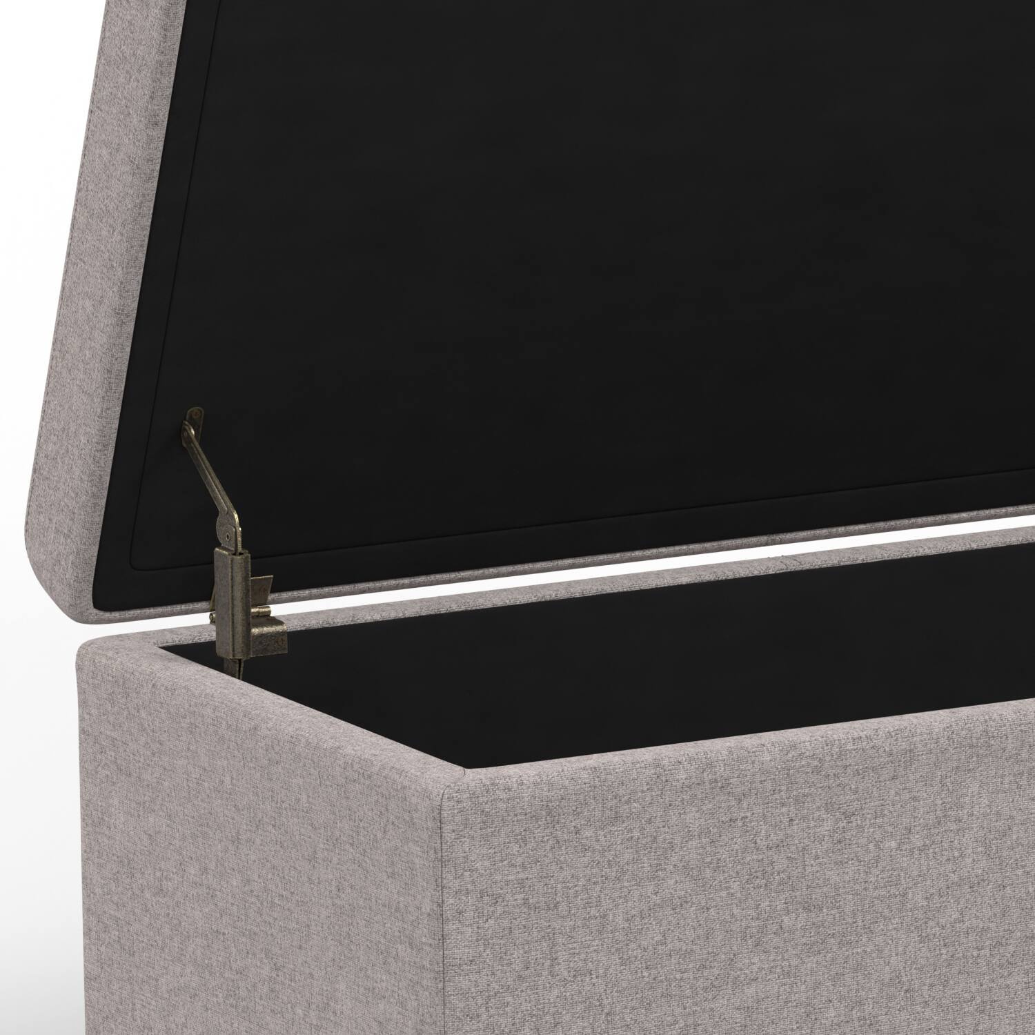 Alt View 14. Simpli Home - Avalon Extra Large Storage Ottoman Bench - Cloud Grey.