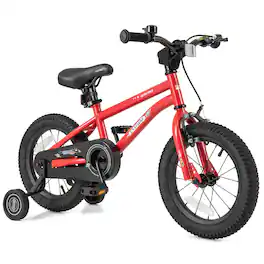Costway - 14-Inch Kid's Bike for 3-5 Years Old with Adjustable Saddle & Anti-slip Handlebar - Red