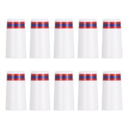 Unique Bargains - Golf Plastic Ferrules, Golf Club Ferrules Fits 0.35In Tapered Steel Shafts, 10pcs - Fits Golfing Club Repair/Replacement - White, Red, Blue