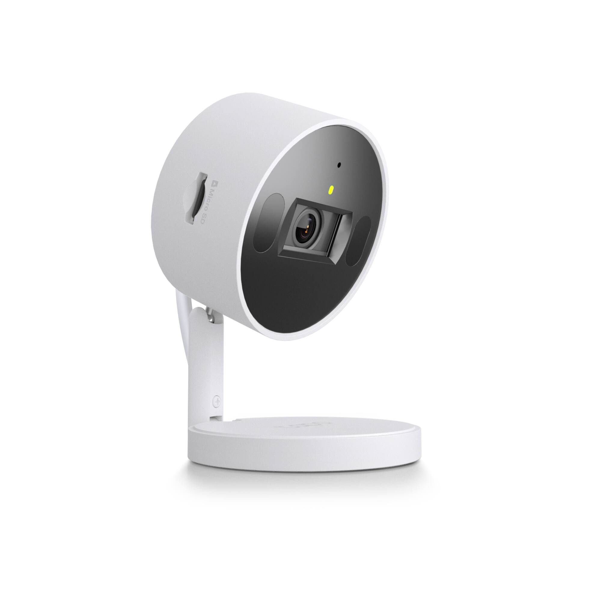 Left. TP-Link - Tapo Indoor 2K Wi-Fi Security Plug-In Camera with Automated Privacy Shutter and Magnetic Base - No Monthly Fees - White.