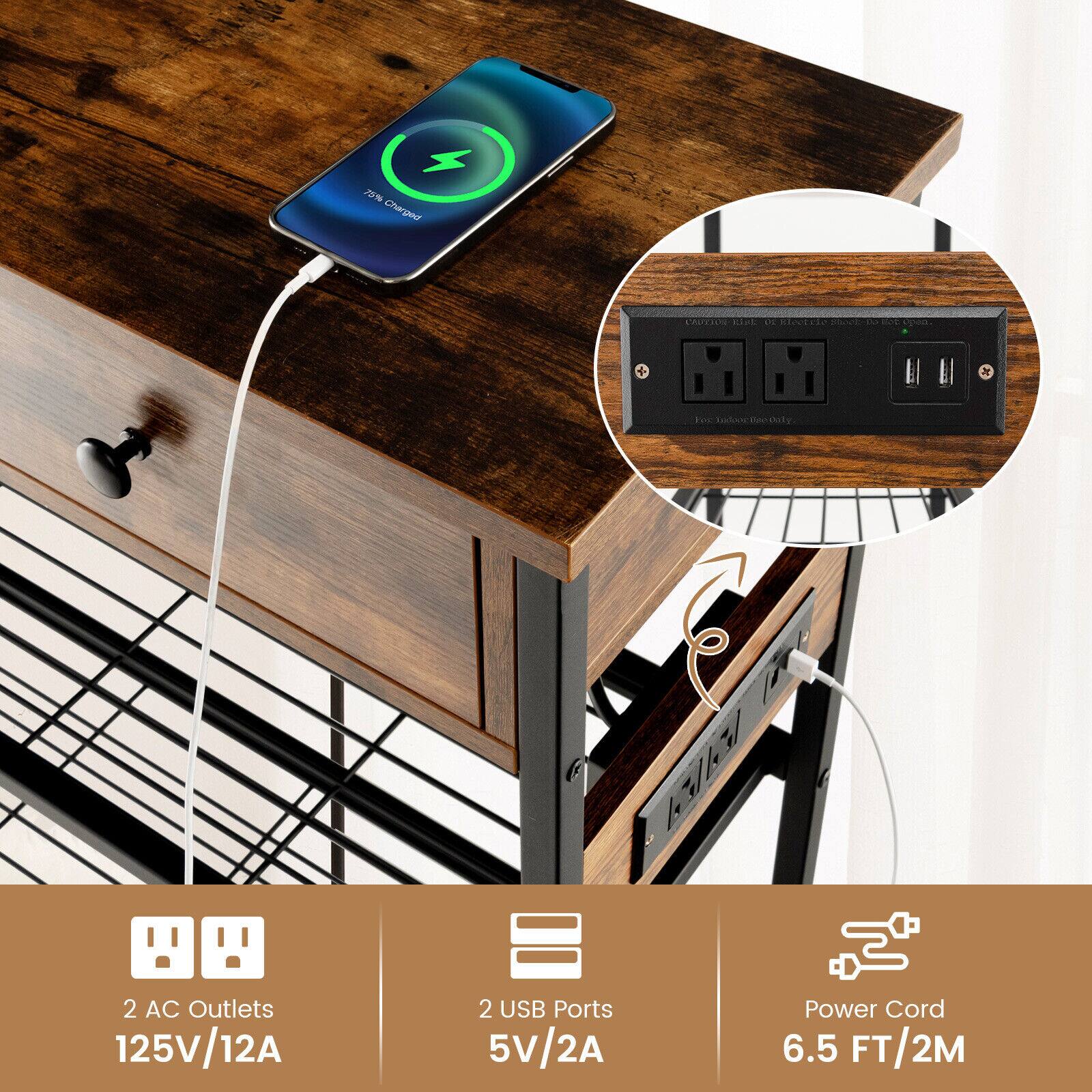 2 AC Outlets 125V/12A, 2 USB Ports 5V/2A, Power Cord 6.5 FT/2M