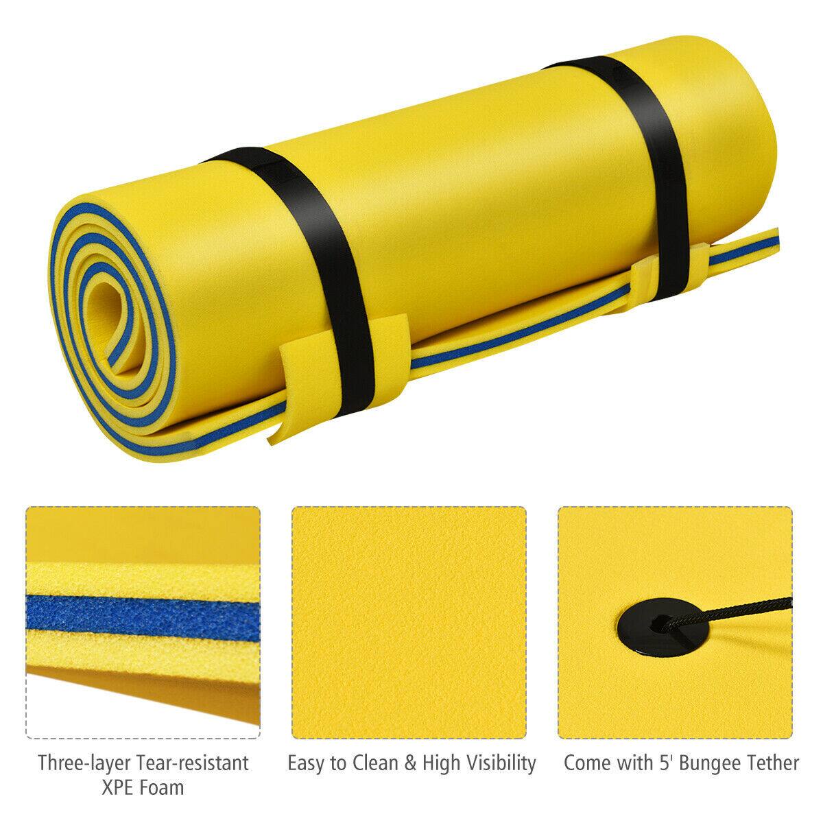 Three-layer Tear-resistant XPE Foam  
Easy to Clean & High Visibility  
Come with 5' Bungee Tether