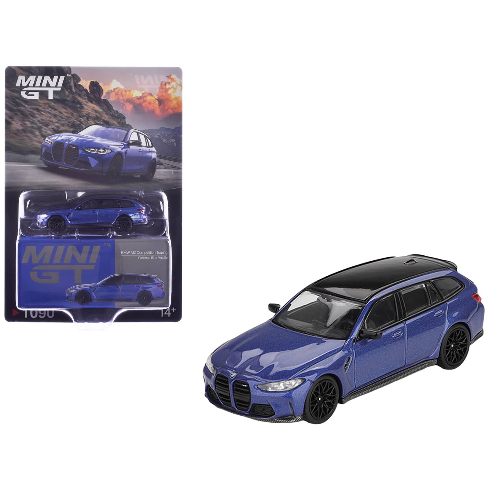 True Scale Miniatures - BMW M3 Competition Touring Portimao Blue Metallic with Black Top 1/64 Diecast Model Car by Mini GT price history on PriceWatchPro