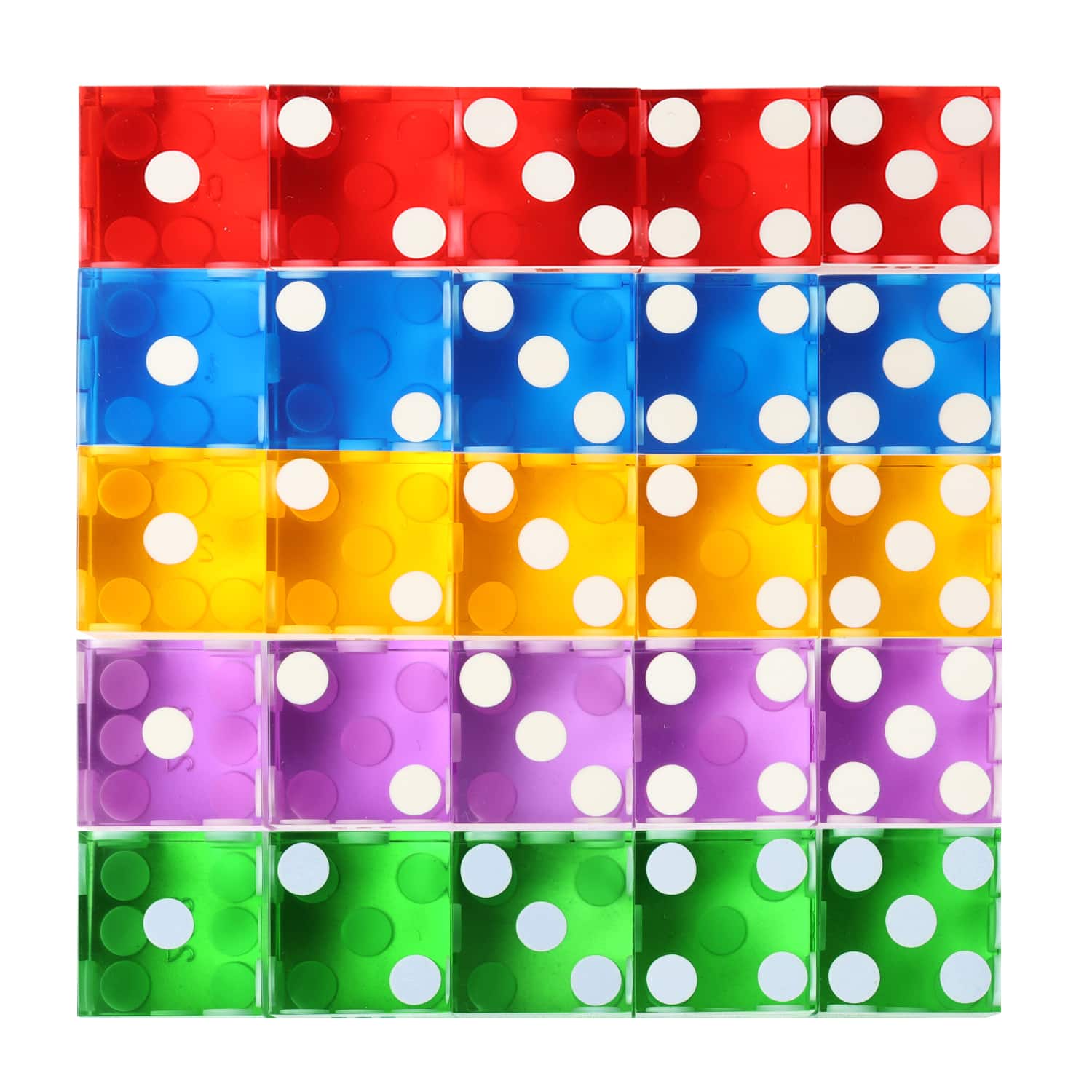 GSE Games & Sports Expert - 19mm Vegas Casino Style Craps Dice Set of 25 with Razor Sharp Edges (Multi-Color) price history on PriceWatchPro