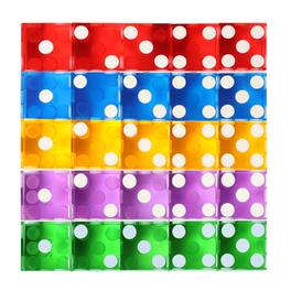 GSE Games & Sports Expert - 19mm Vegas Casino Style Craps Dice Set of 25 with Razor Sharp Edges (Multi-Color)